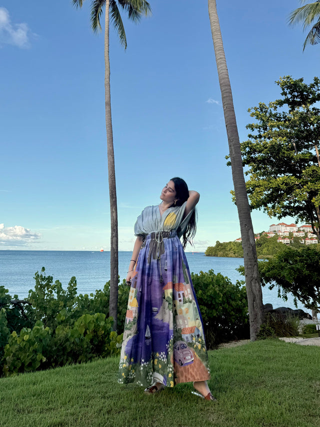 Nirvana Dress in Coastal Serenade Print