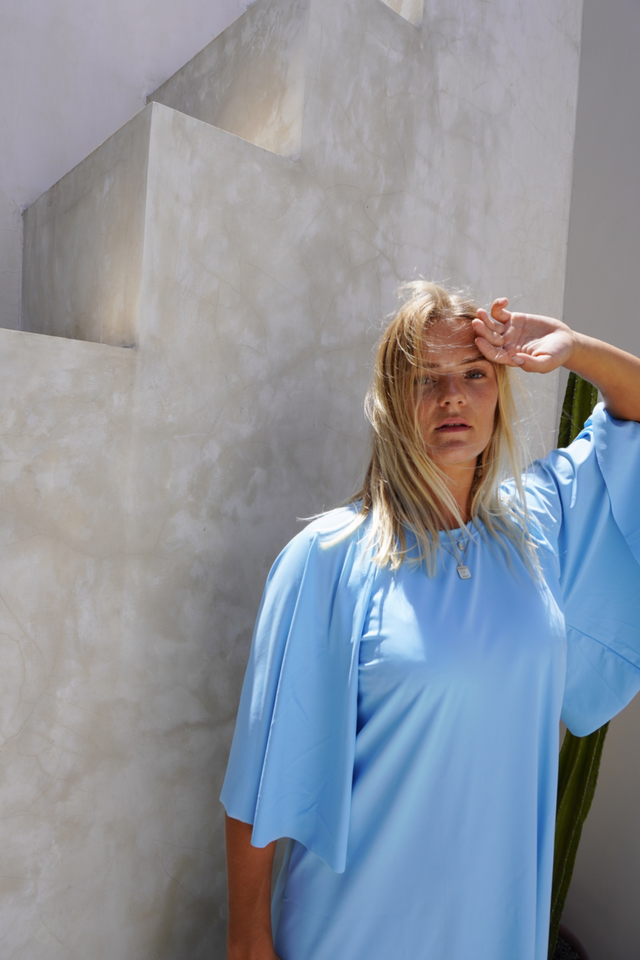 Kaia swim dress - Gulf blue