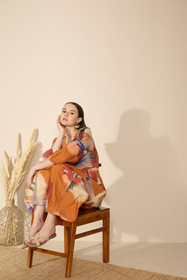 Meadow Dress in Mystic Lagoon Print