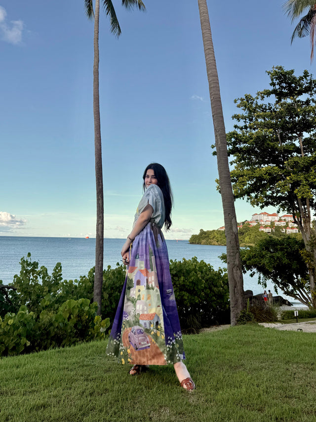 Nirvana Dress in Coastal Serenade Print