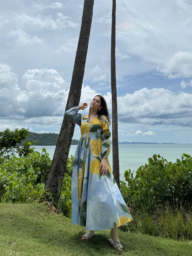 Selene Dress in Limoncello Print