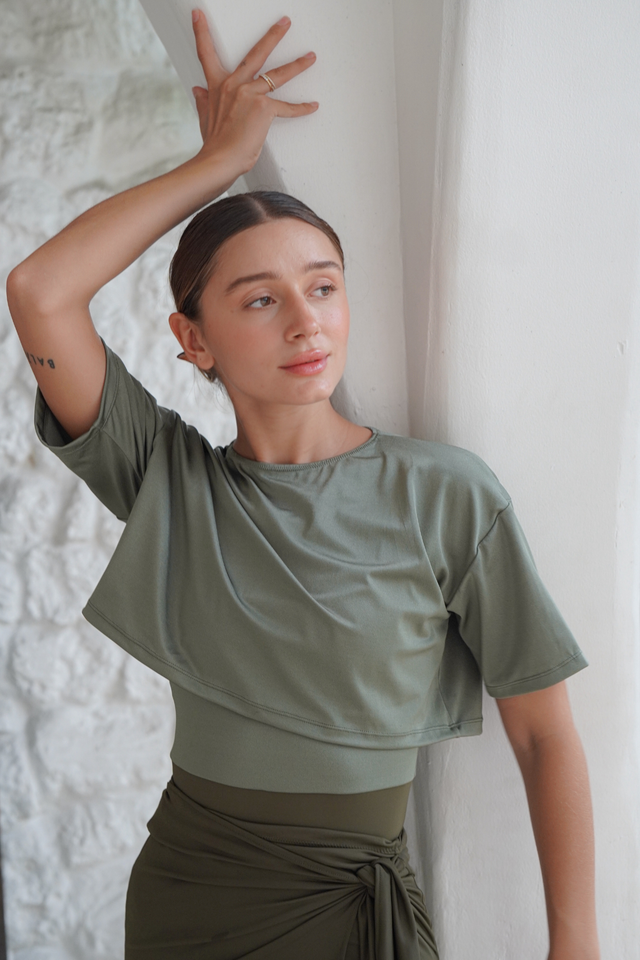Naya swim set with Elina 2.0 skirt - Khaky / Military Green