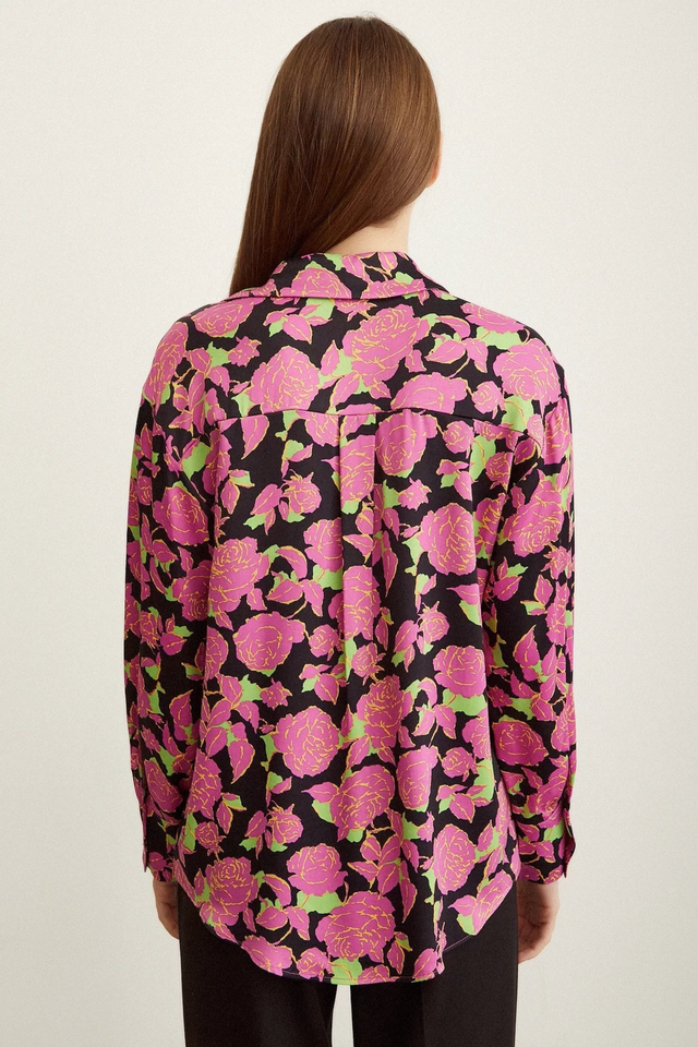 Satin Shirt - Floral