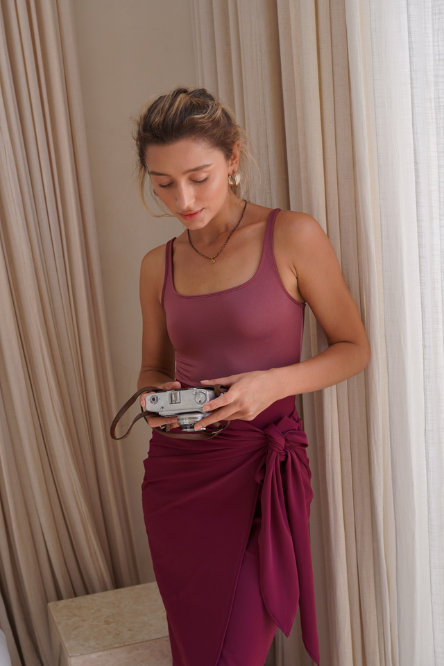 Naya swim set with Elina 2.0 skirt - Wild Ginger / Wine