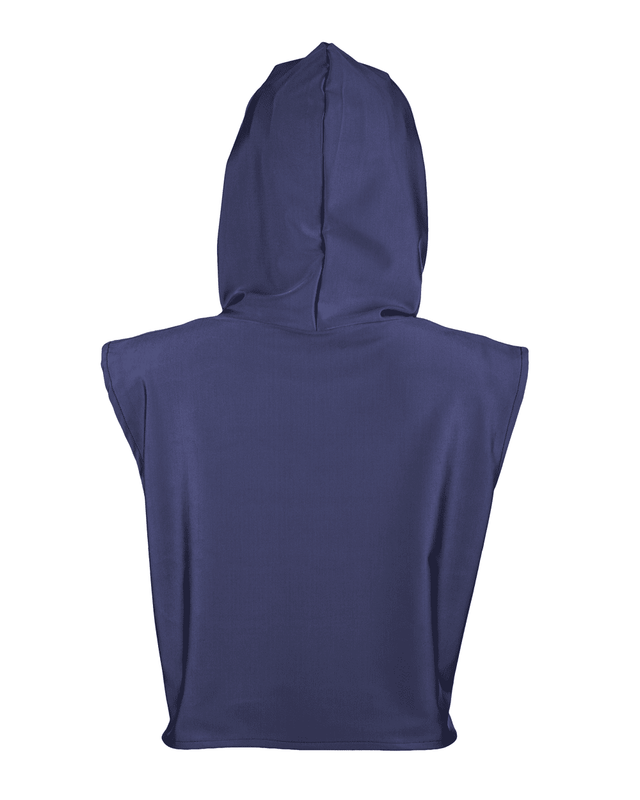 Swim Hood Navy Cropped Sleeveless Hooded Swim Top