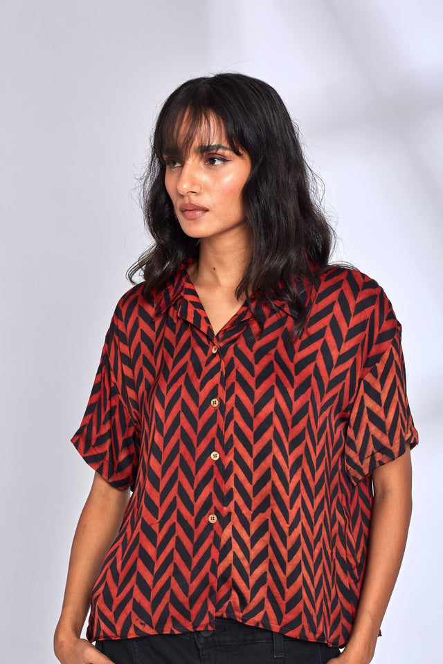 Aaroo Red Shirt - Shirt - Mizyana