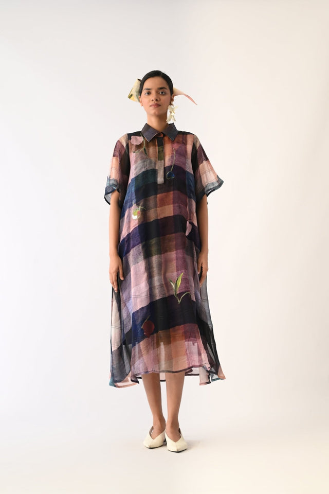 Afterglow Overlay Appliqué Dress - Dress - Mizyana