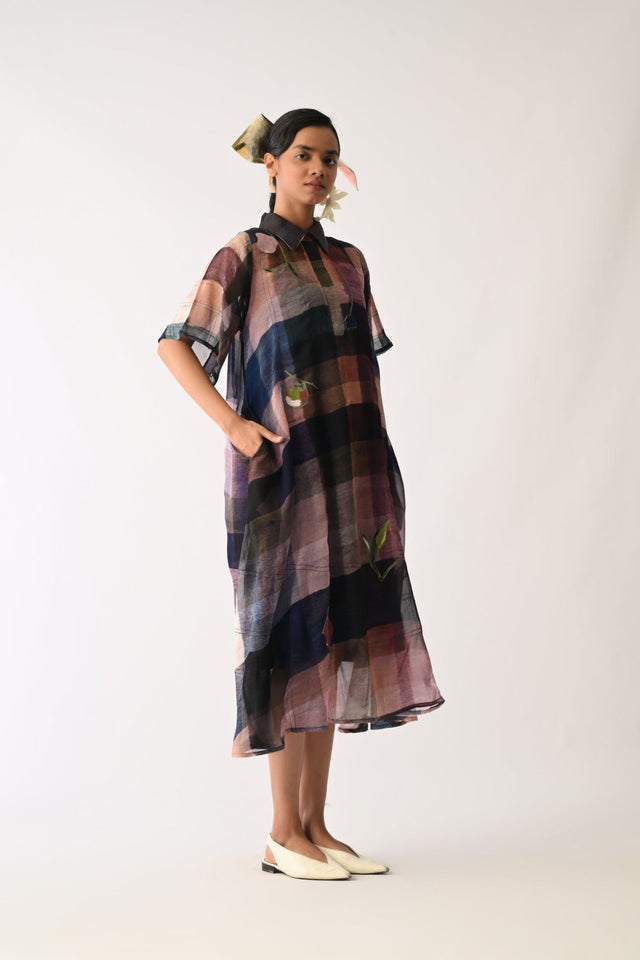 Afterglow Overlay Appliqué Dress - Dress - Mizyana