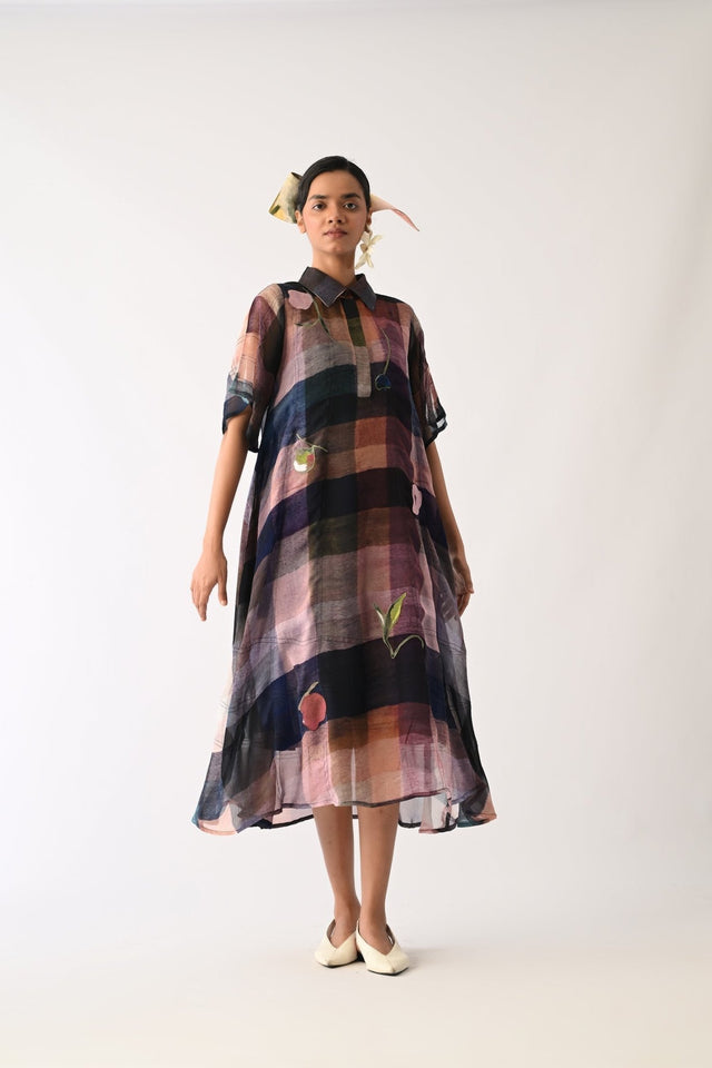 Afterglow Overlay Appliqué Dress Set - Dress - Mizyana