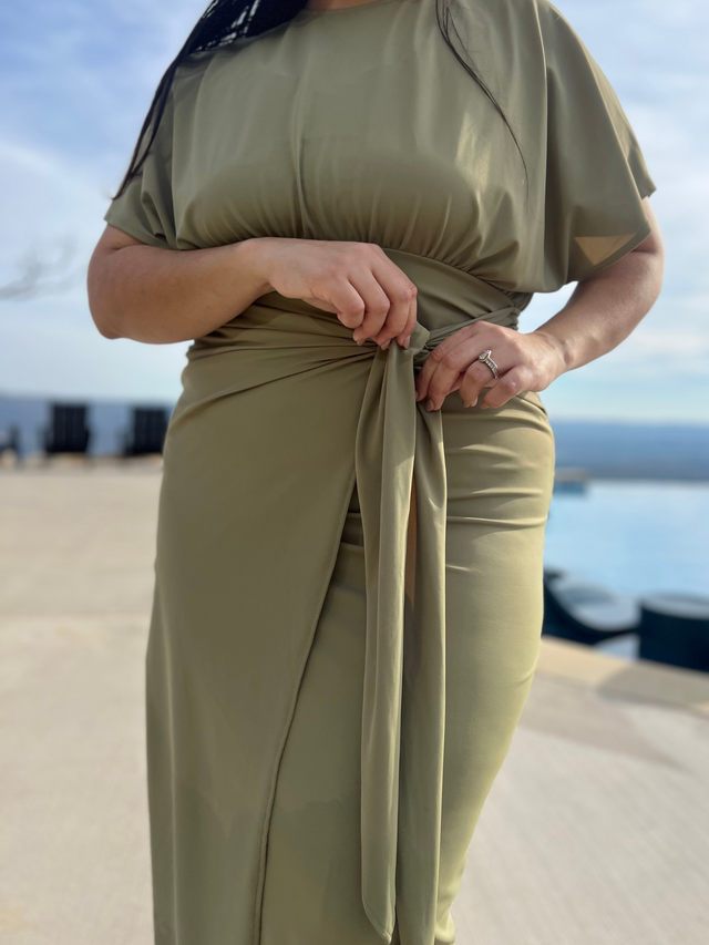 Alejandra Swim Dress – Olive