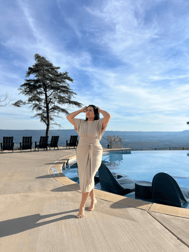 Alejandra Swim Dress – Biscuit - Swim Dress - Mizyana
