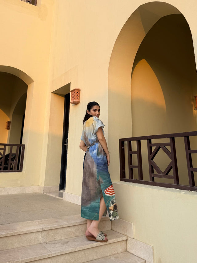 Alessia Dress in Capri Coast Print - Dress - Mizyana
