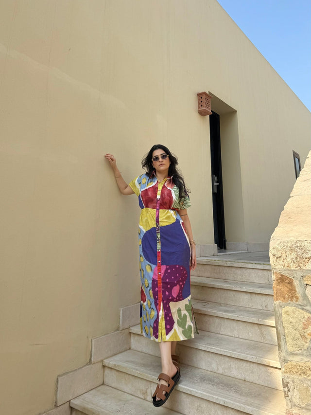 Alessia Dress in Florentine Mosaic Print - Dress - Mizyana