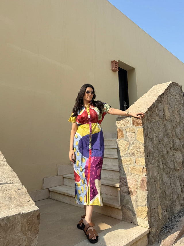 Alessia Dress in Florentine Mosaic Print - Dress - Mizyana