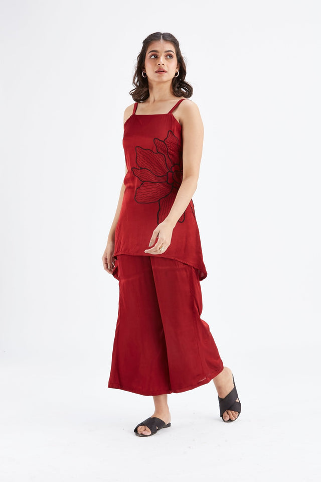 Alina Red co-ord set - Co-ord Set - Mizyana