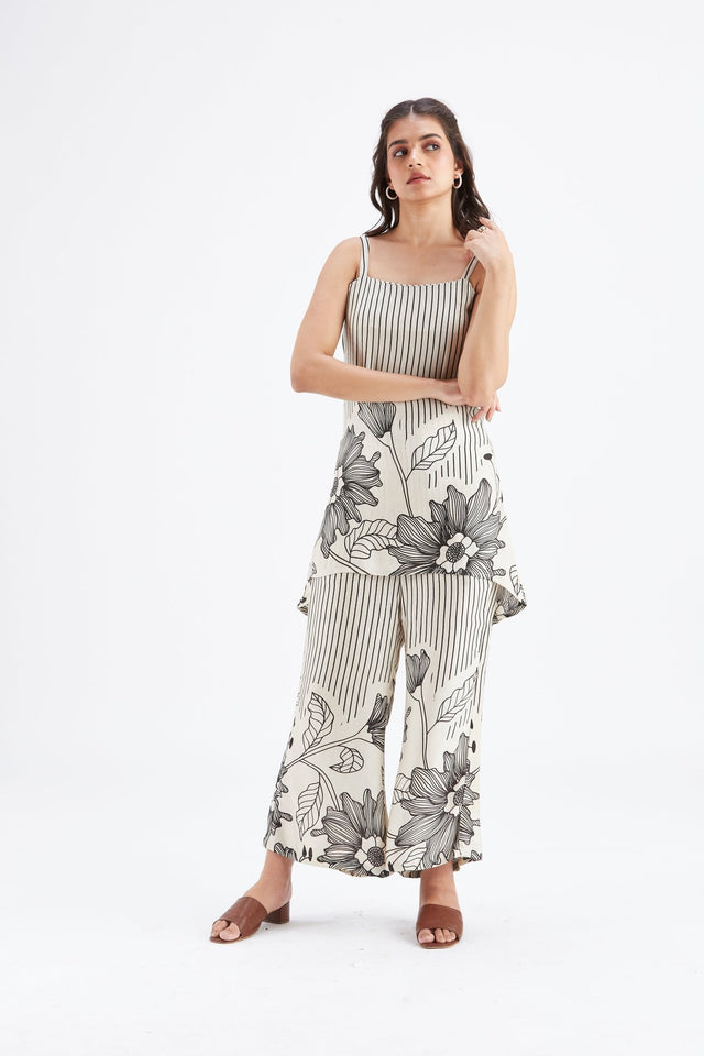 Alina white co-ord set - Co-ord Set - Mizyana