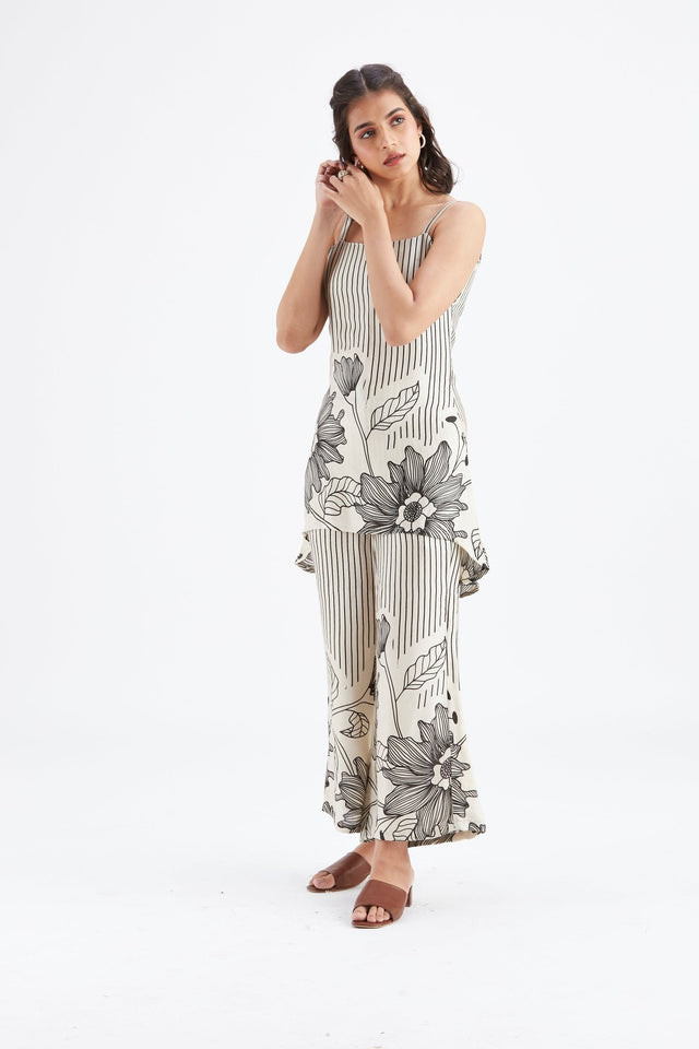 Alina white co-ord set - Co-ord Set - Mizyana