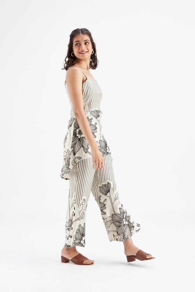 Alina white co-ord set - Co-ord Set - Mizyana