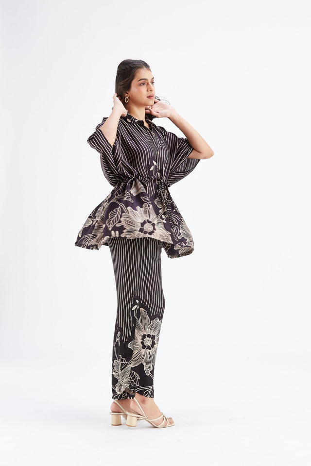Amae Black co-ord set - Co-ord Set - Mizyana