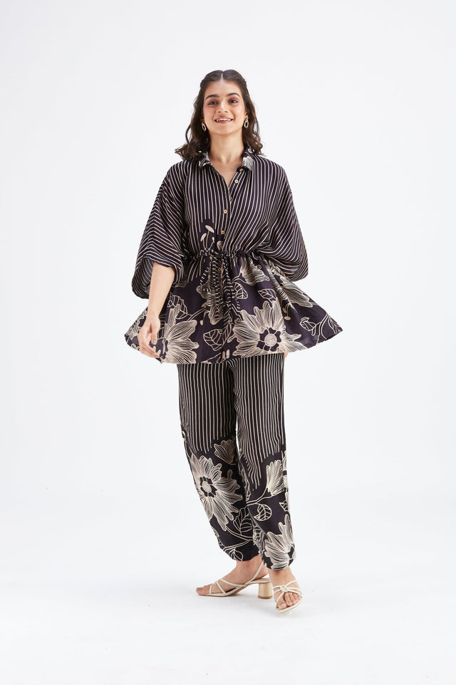 Amae Black co-ord set - Co-ord Set - Mizyana