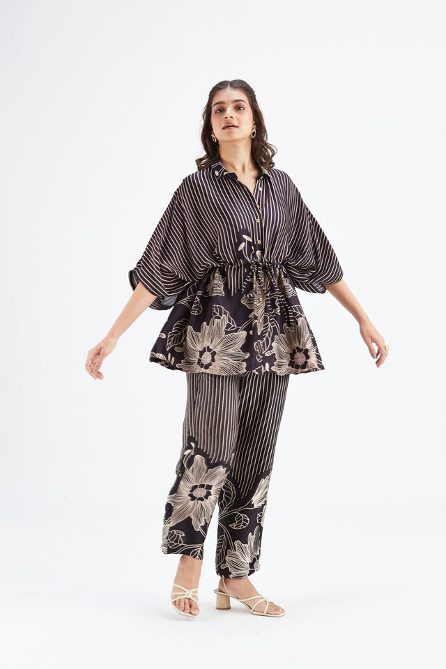 Amae Black co-ord set - Co-ord Set - Mizyana