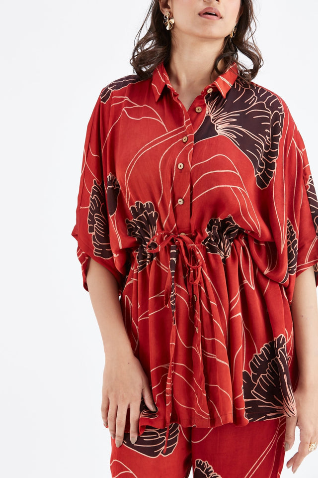 Amae Red co-ord set - Co-ord Set - Mizyana