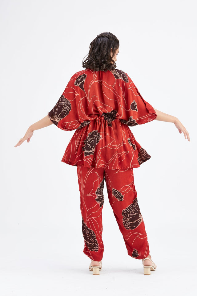 Amae Red co-ord set - Co-ord Set - Mizyana