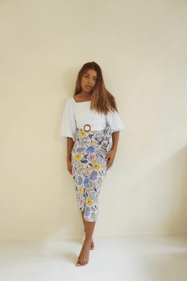 Ana swim skirt - Floral - Swim Cover-Up - Mizyana