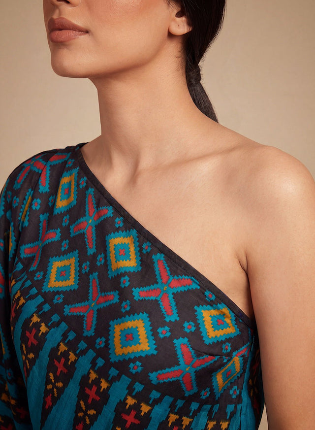 Ankara blu pleat - Kaftan - Mizyana