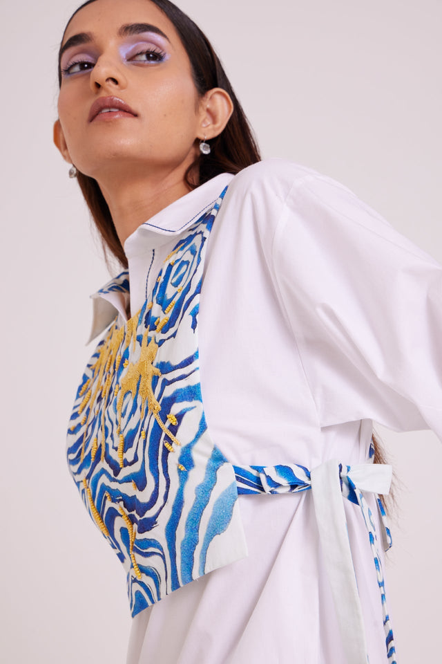 Apollo - Sunlit Tide Dress - Two-Piece Set - Mizyana