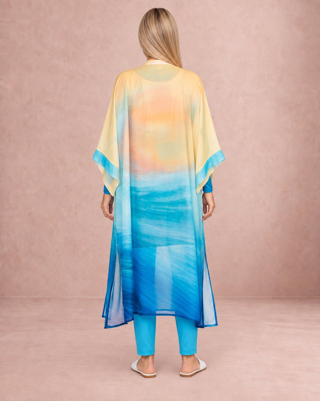 Aqua Sunrise Kimono - Swimwear Kimono - Mizyana