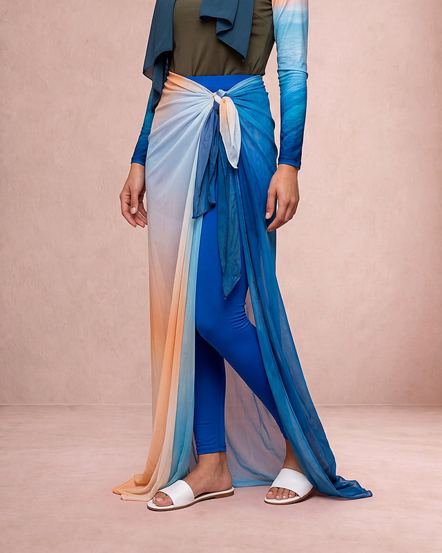 Aqua Sunrise Waist Wrap - Swim Cover-Up - Mizyana