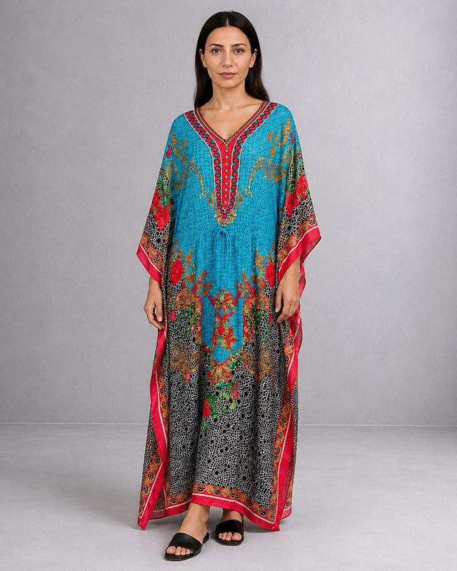 Artisan Abstract Print Kaftan - Kaftan - Mizyana