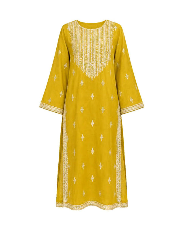 Artisan Embroidered Cotton Kurta - Tunic - Mizyana