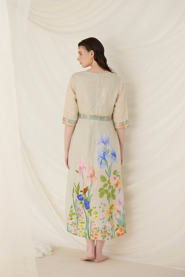 Ash Embroidered Dress - Dress - Mizyana