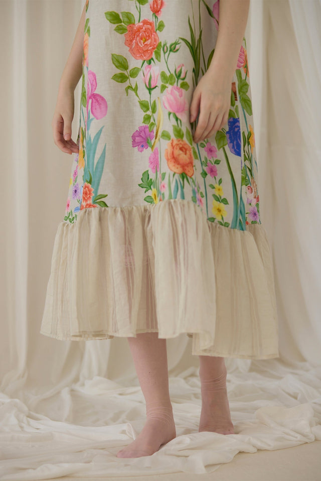Ash Floral Dress - Dress - Mizyana