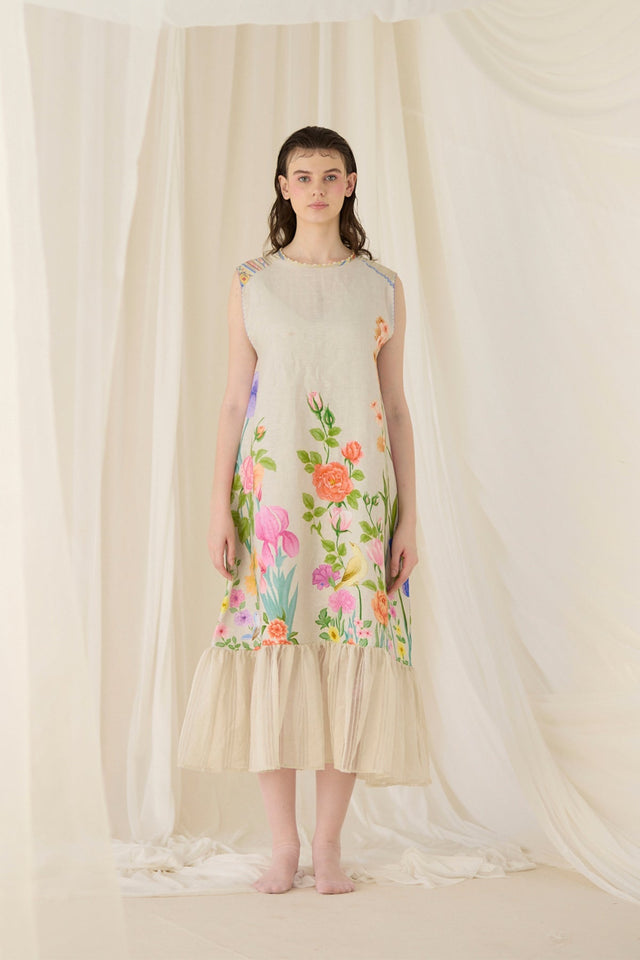 Ash Floral Dress - Dress - Mizyana