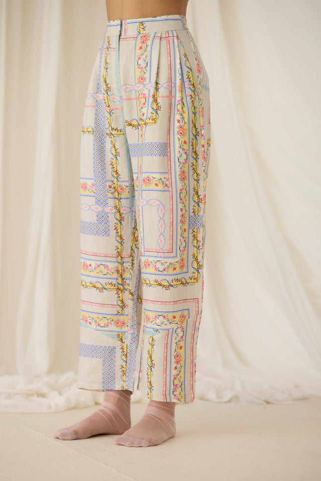Ash Printed Pants - Trousers - Mizyana