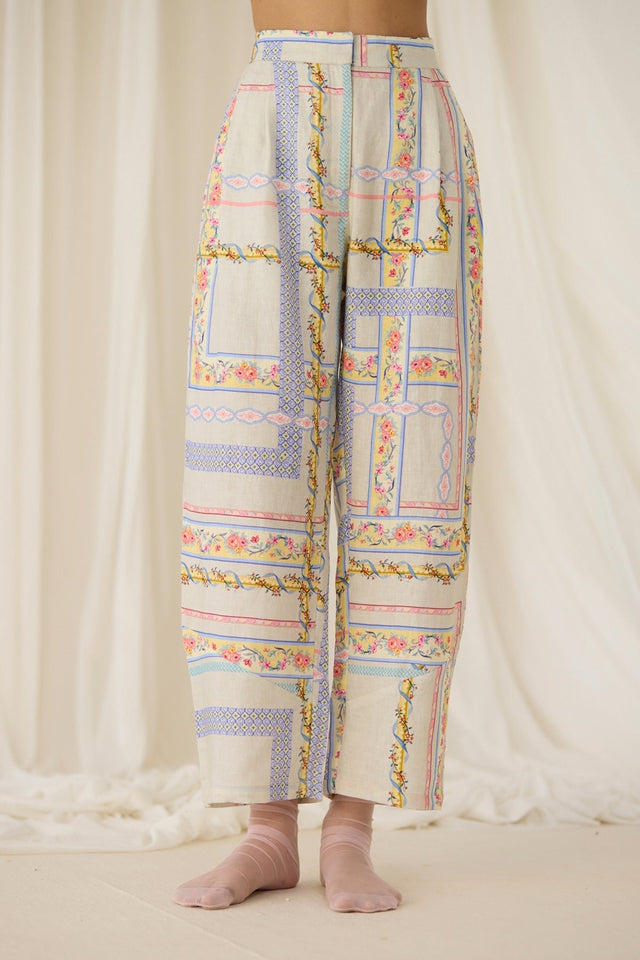 Ash Printed Pants - Trousers - Mizyana