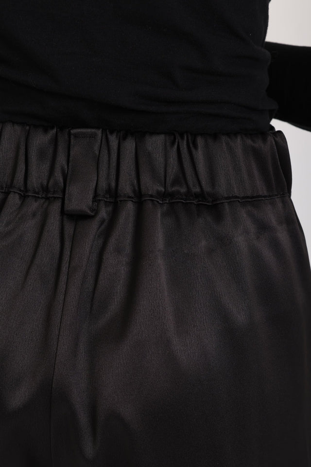 Aura Satin Pants " Black" - Trousers - Mizyana