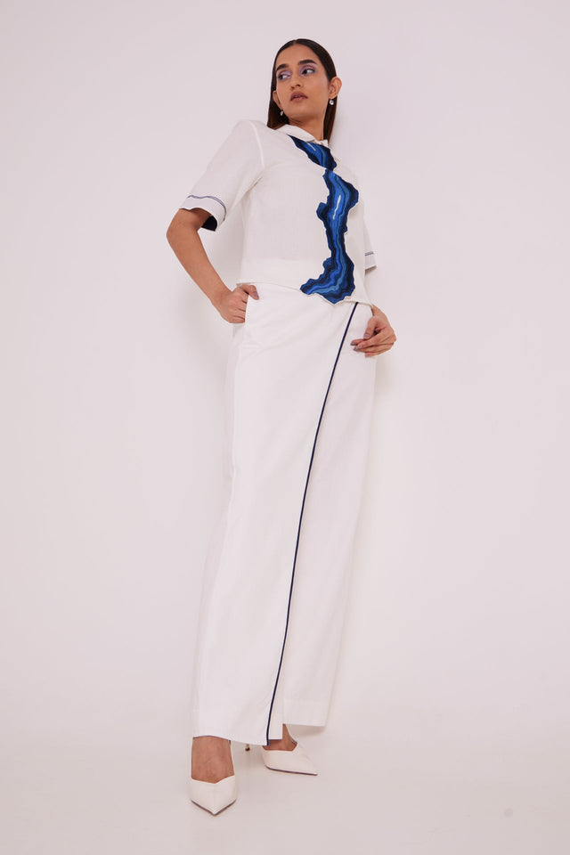 Avisa - Blue Current Co-ord Set - Co-ord Set - Mizyana