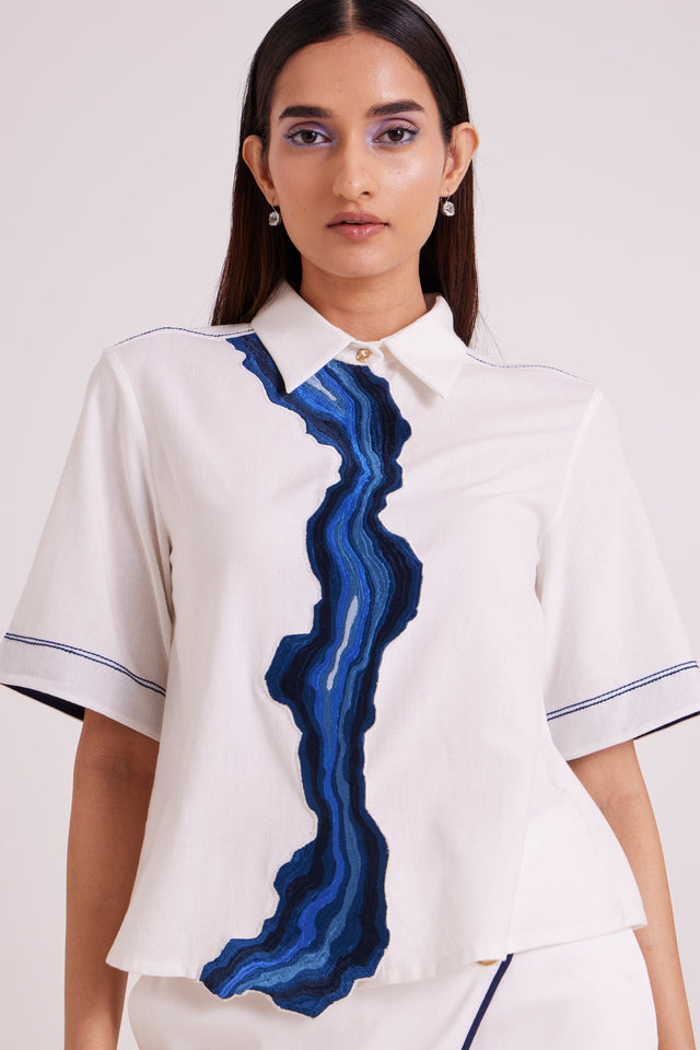Avisa - Blue Current Co-ord Set - Co-ord Set - Mizyana