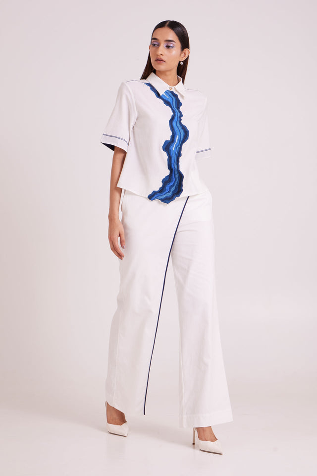 Avisa - Blue Current Co-ord Set - Co-ord Set - Mizyana