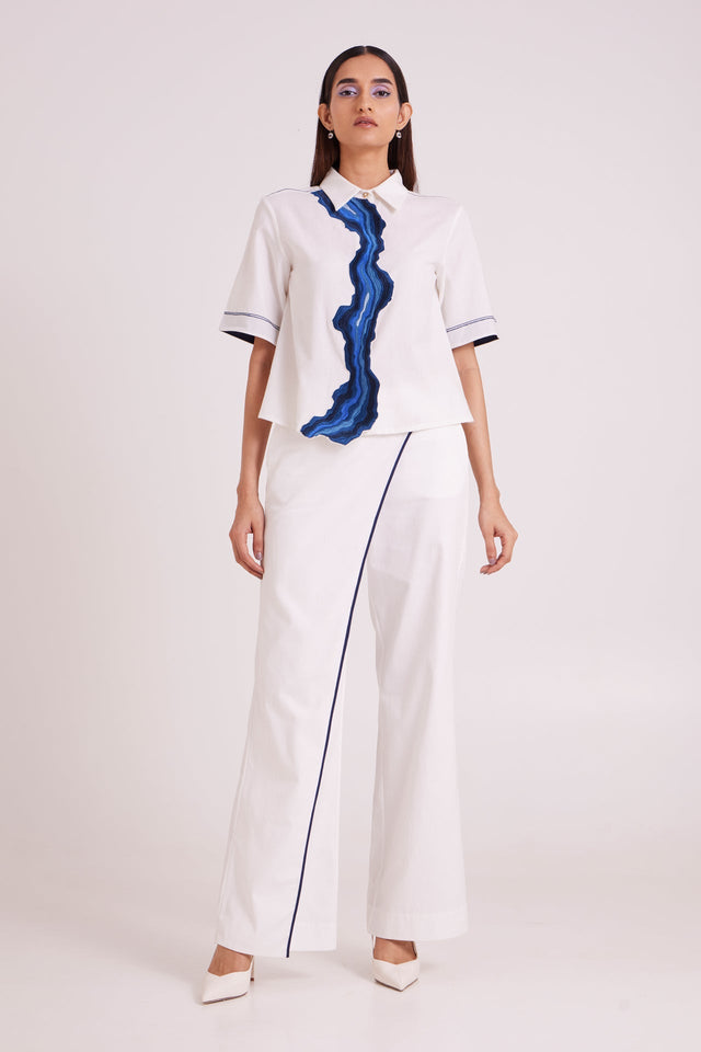 Avisa - Blue Current Co-ord Set - Co-ord Set - Mizyana