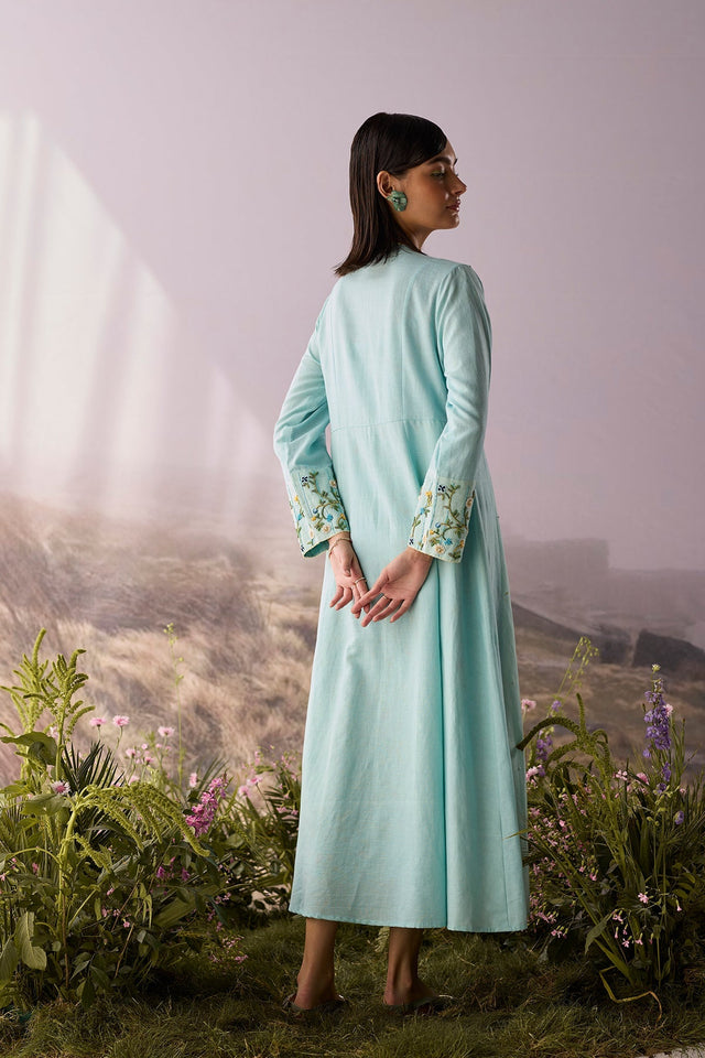 Azure Beaded Tunic - Tunic - Mizyana