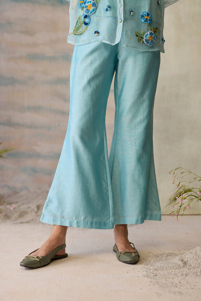 Azure Flared Pants - Trousers - Mizyana