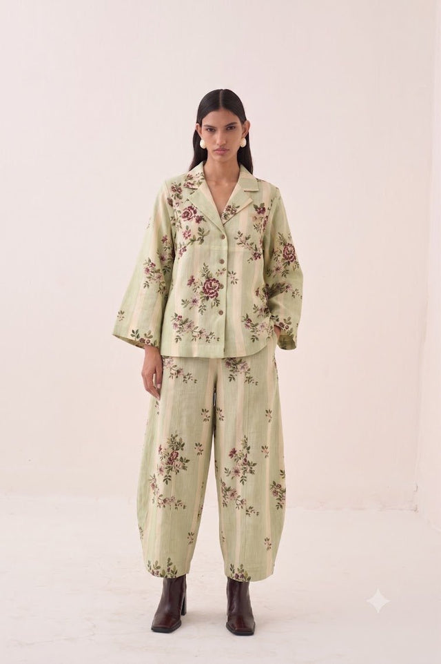 Bagiya Floral Psyflora Top Set - Two-Piece Set - Mizyana