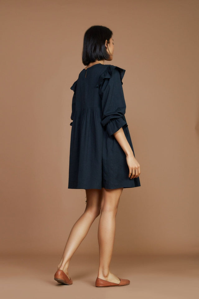 Baliza Charcoal Short Dress - Dress - Mizyana