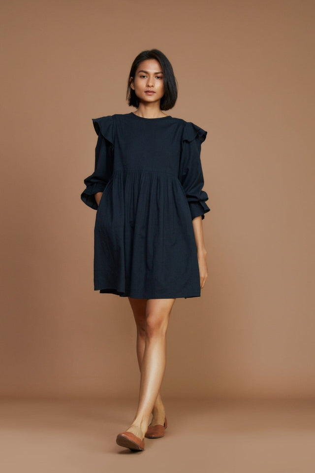 Baliza Charcoal Short Dress - Dress - Mizyana