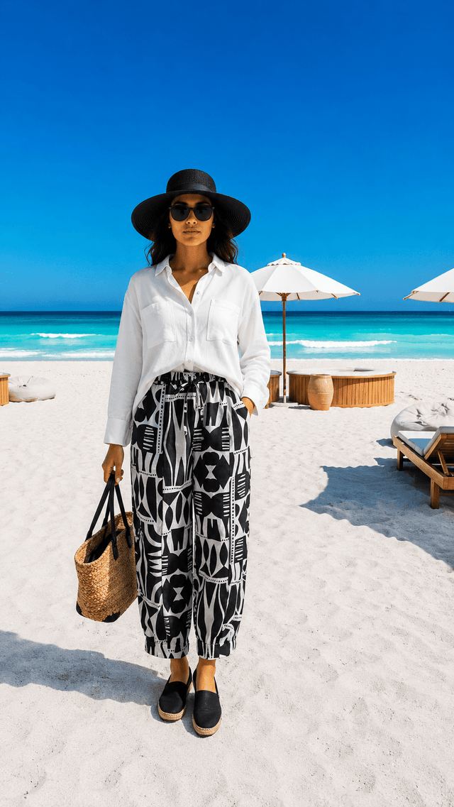 Balloon Linen Pants “Black & White ” - Trousers - Mizyana